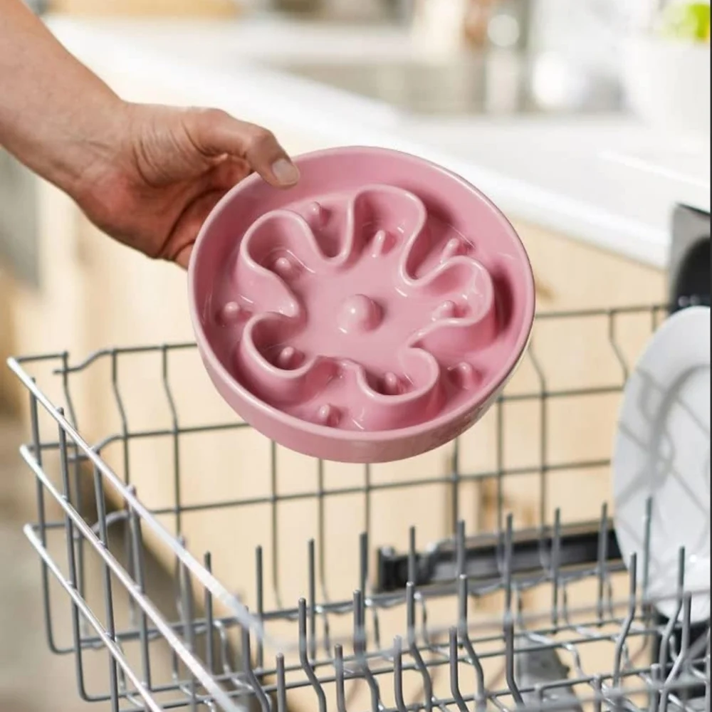 NWOT Pink Slow Feeder Dog Bowl